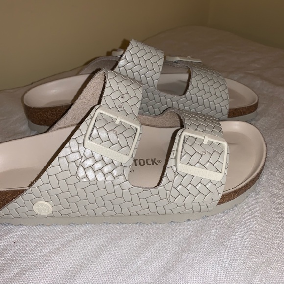 NWT Birkenstock basketweave slide Sandals 39 / 8.5 $170 - Picture 4 of 13